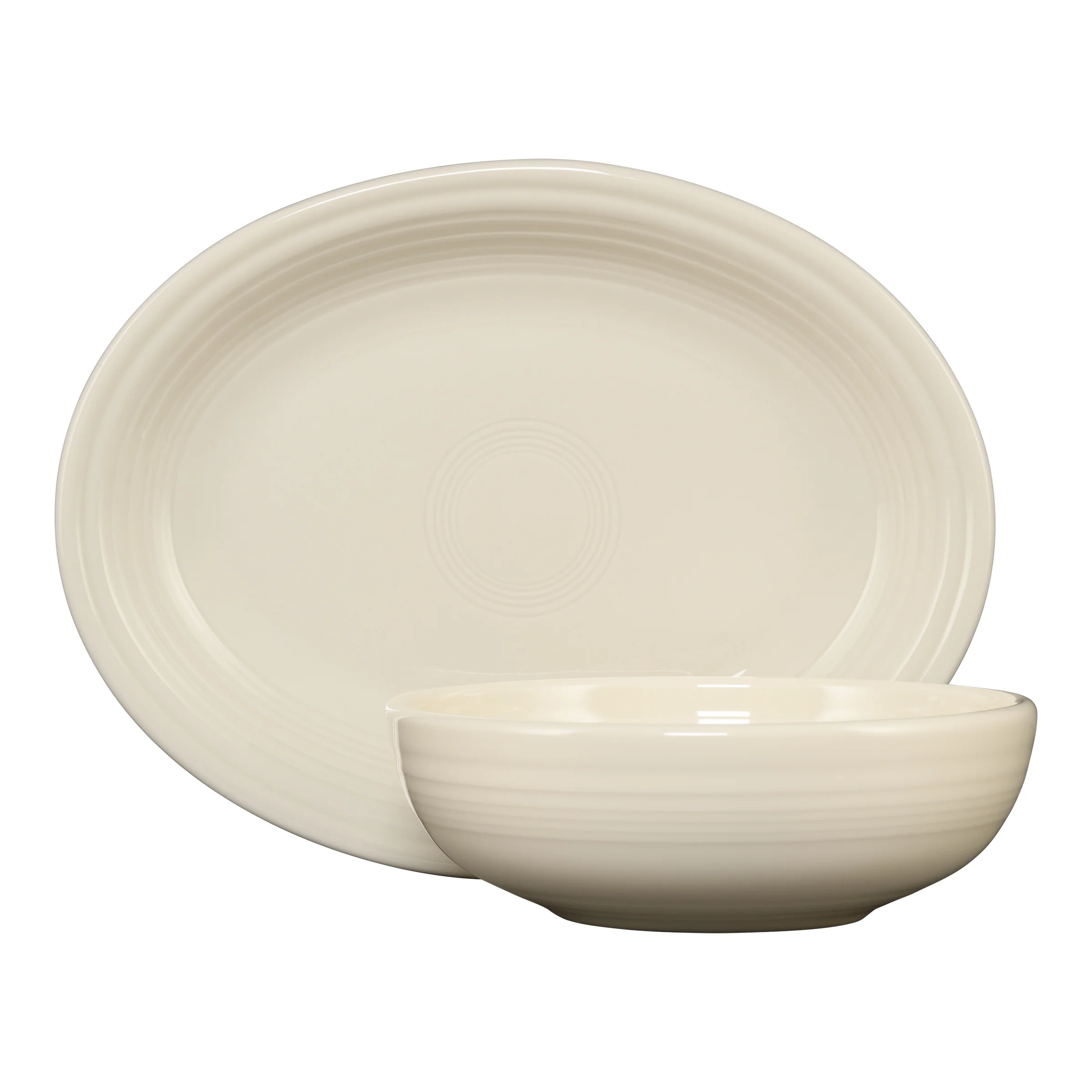 2-Piece Serve Set 11 5/8 Inch Oval Platter & 38 OZ Bistro Bowl - Image 11
