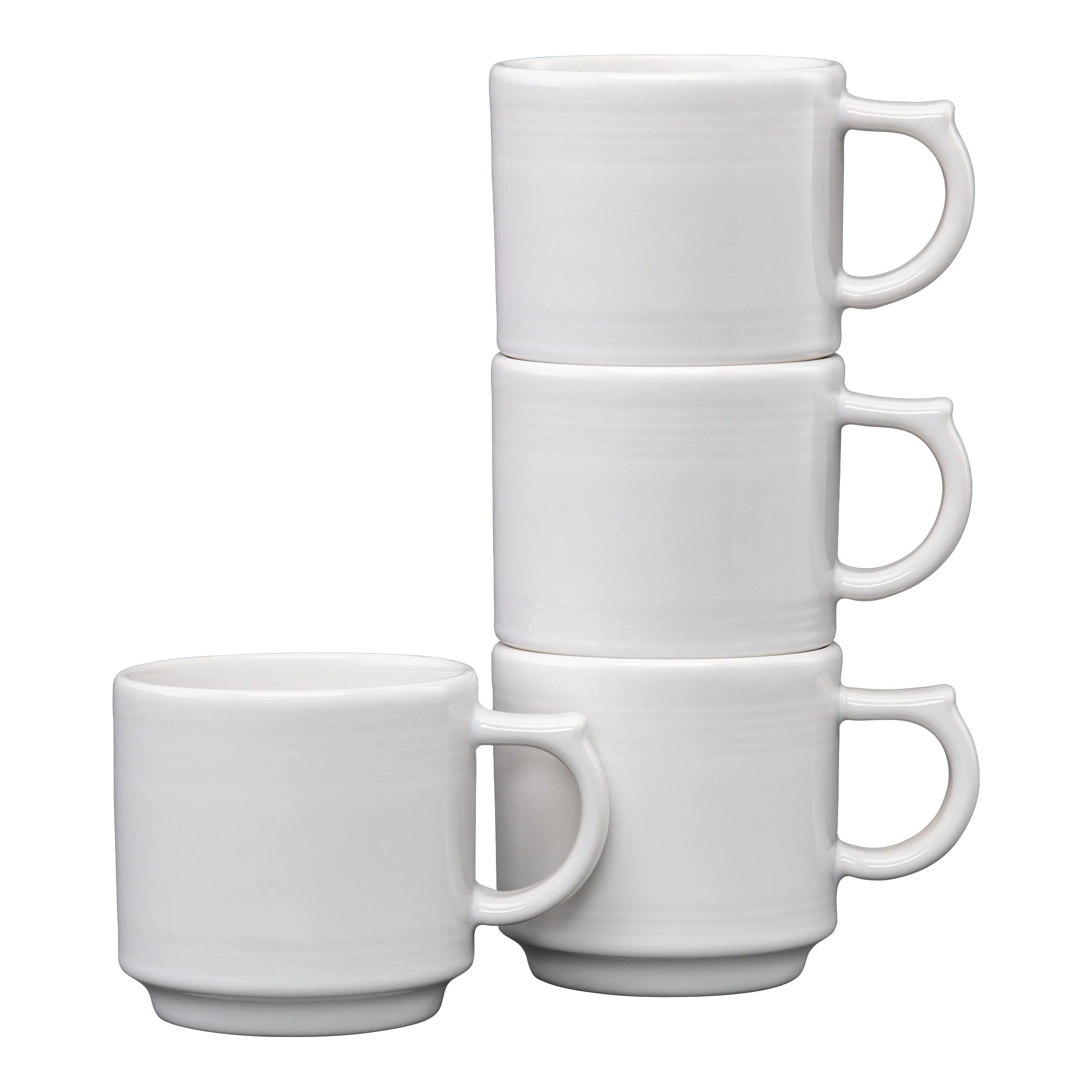 White 16 OZ Set of 4 Stackable Mug Set
