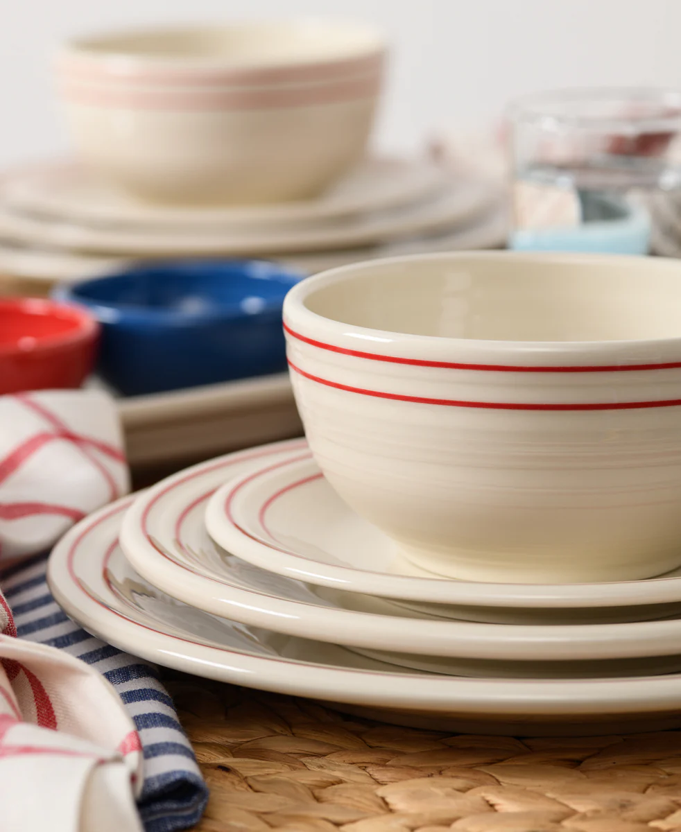 Americana Scarlet Band Classic Bistro 3-Piece Place Setting, Service For 1 - Image 4