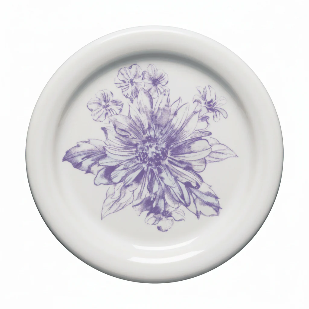 Botanical Floral Lavender 4 3/8 Inch Coaster and Mug Cover