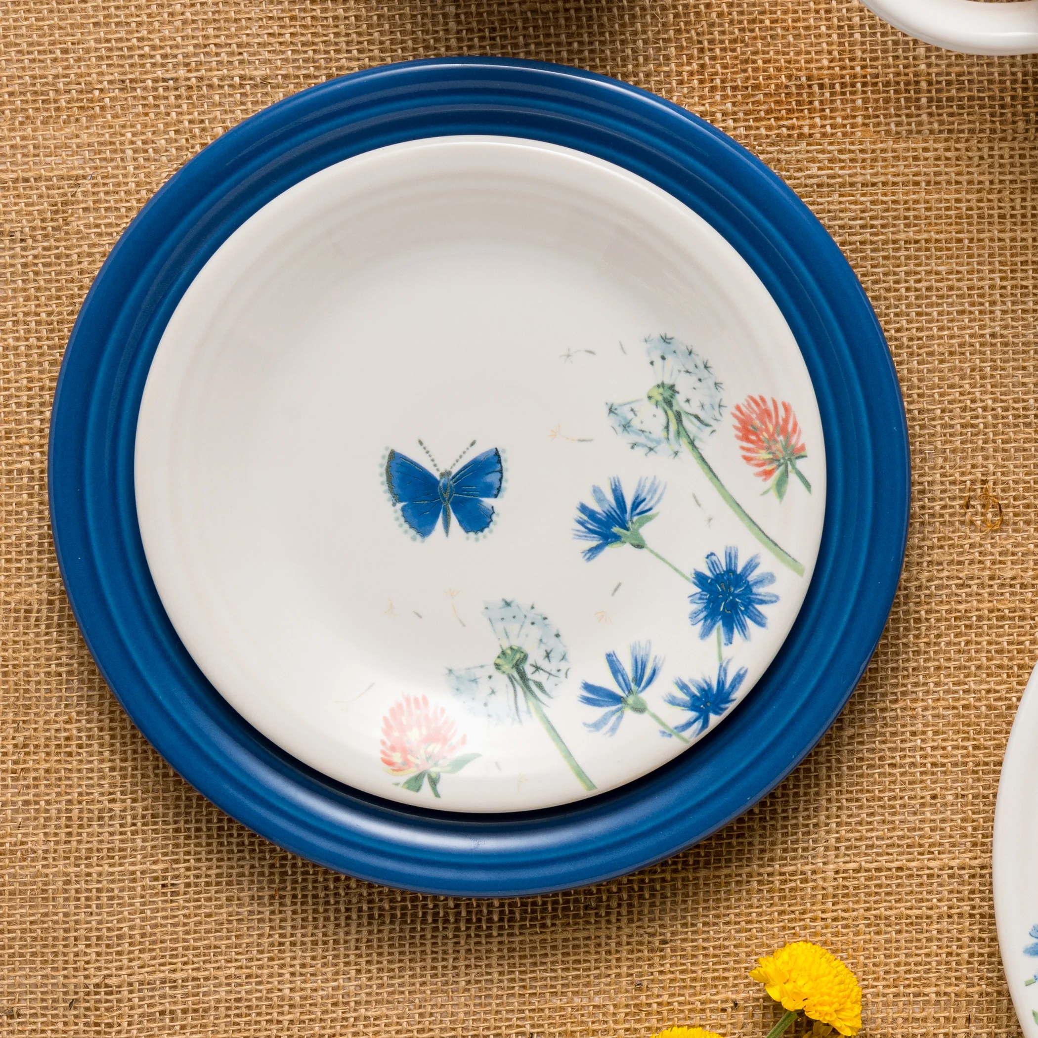 Retired Breezy Floral Classic Rim 7 1/4 Inch Salad Plate - Image 2