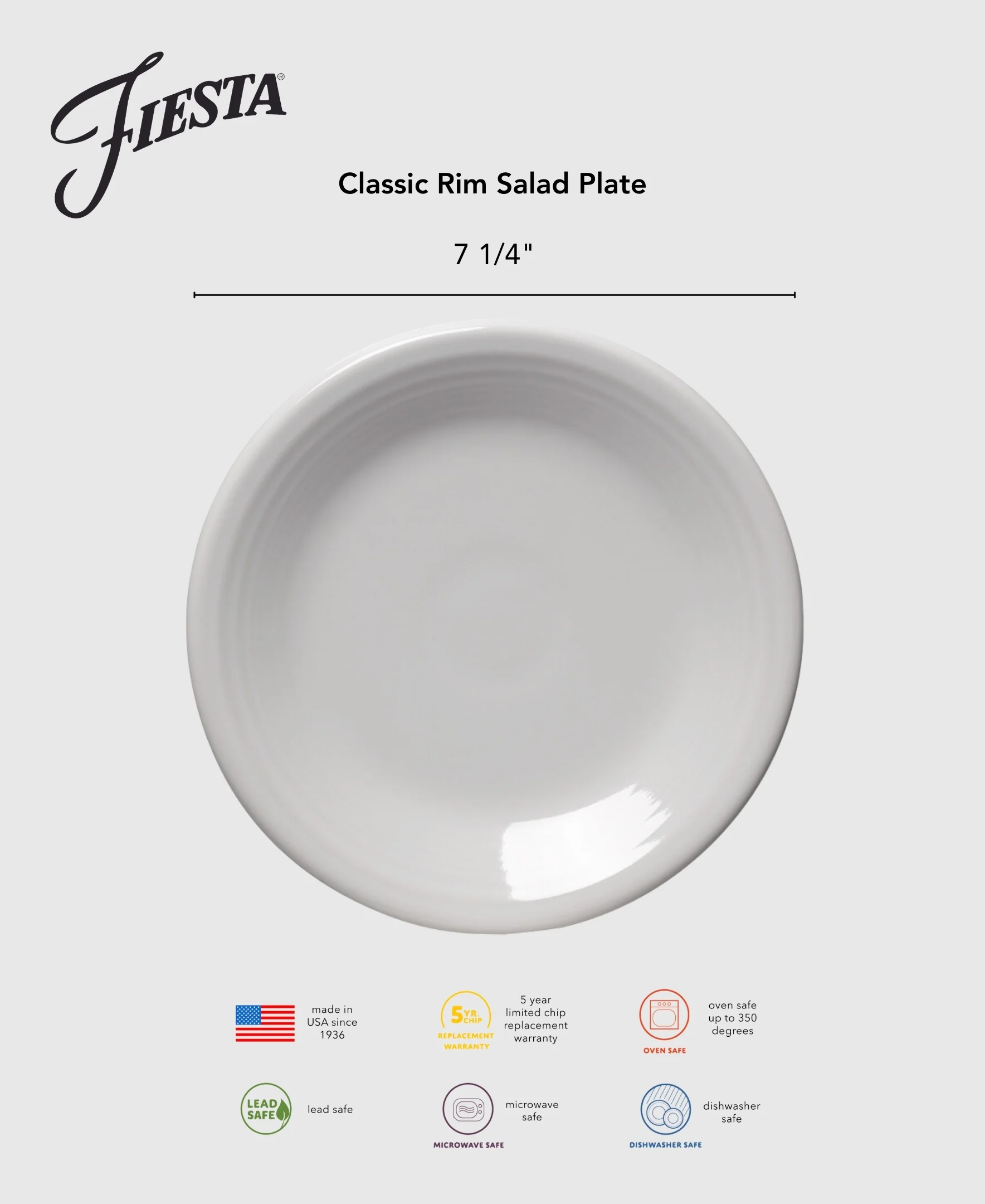 Retired Classic Rim 7 1/4 Inch Salad Plate - Image 2