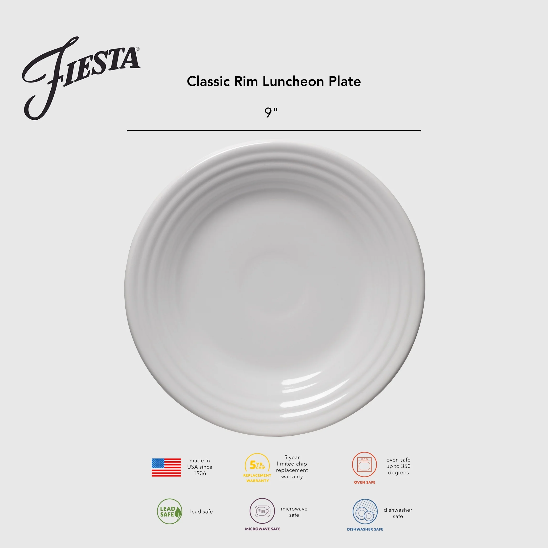 Classic Rim 9 Inch Luncheon Plate - Image 17