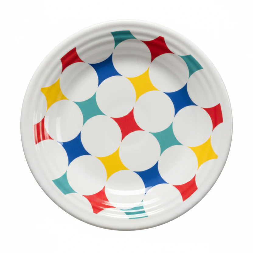 Fiesta Vibrant Kaleido Circles Classic Rim 9 Inch Luncheon Plate