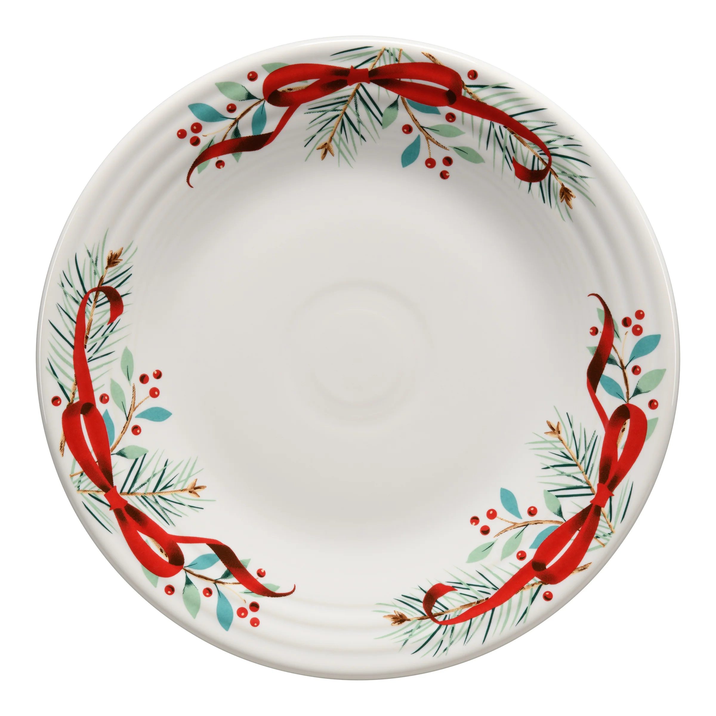 Holly Berry Christmas Garland Classic Rim 9 Inch Luncheon Plate