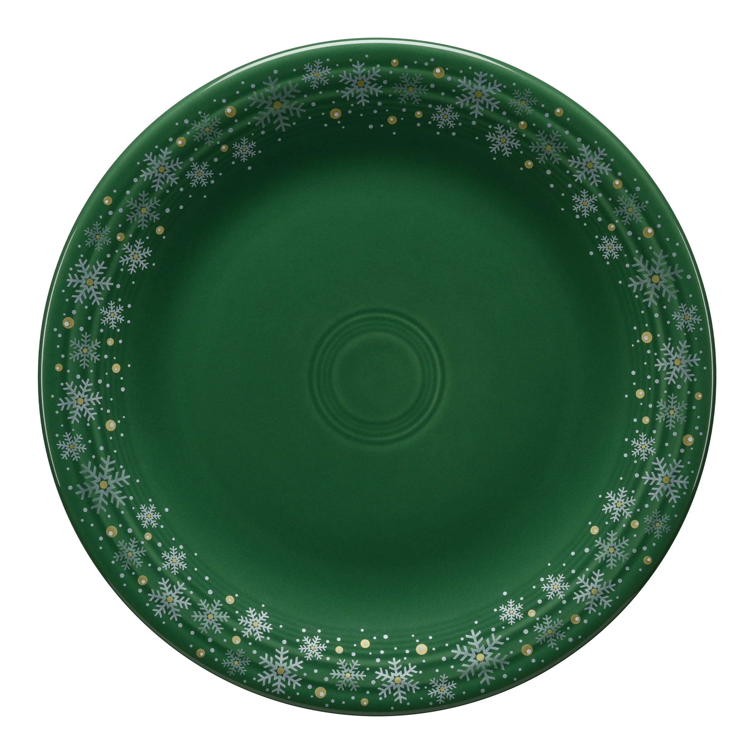 Jade Snowflake Classic Rim 10 1/2 Inch Dinner Plate