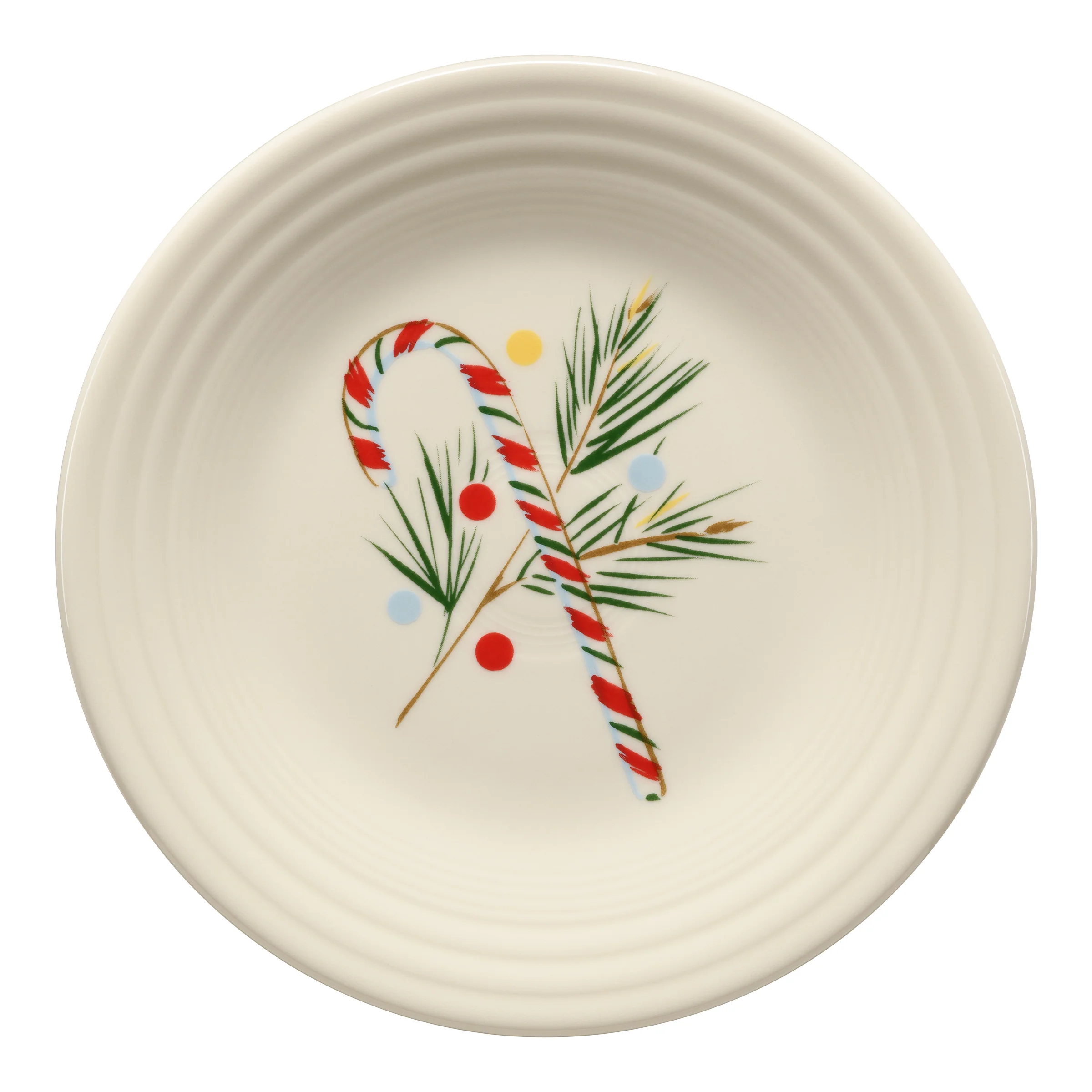 Jolly Christmas Candy Cane Classic Rim 9 Inch Luncheon Plate