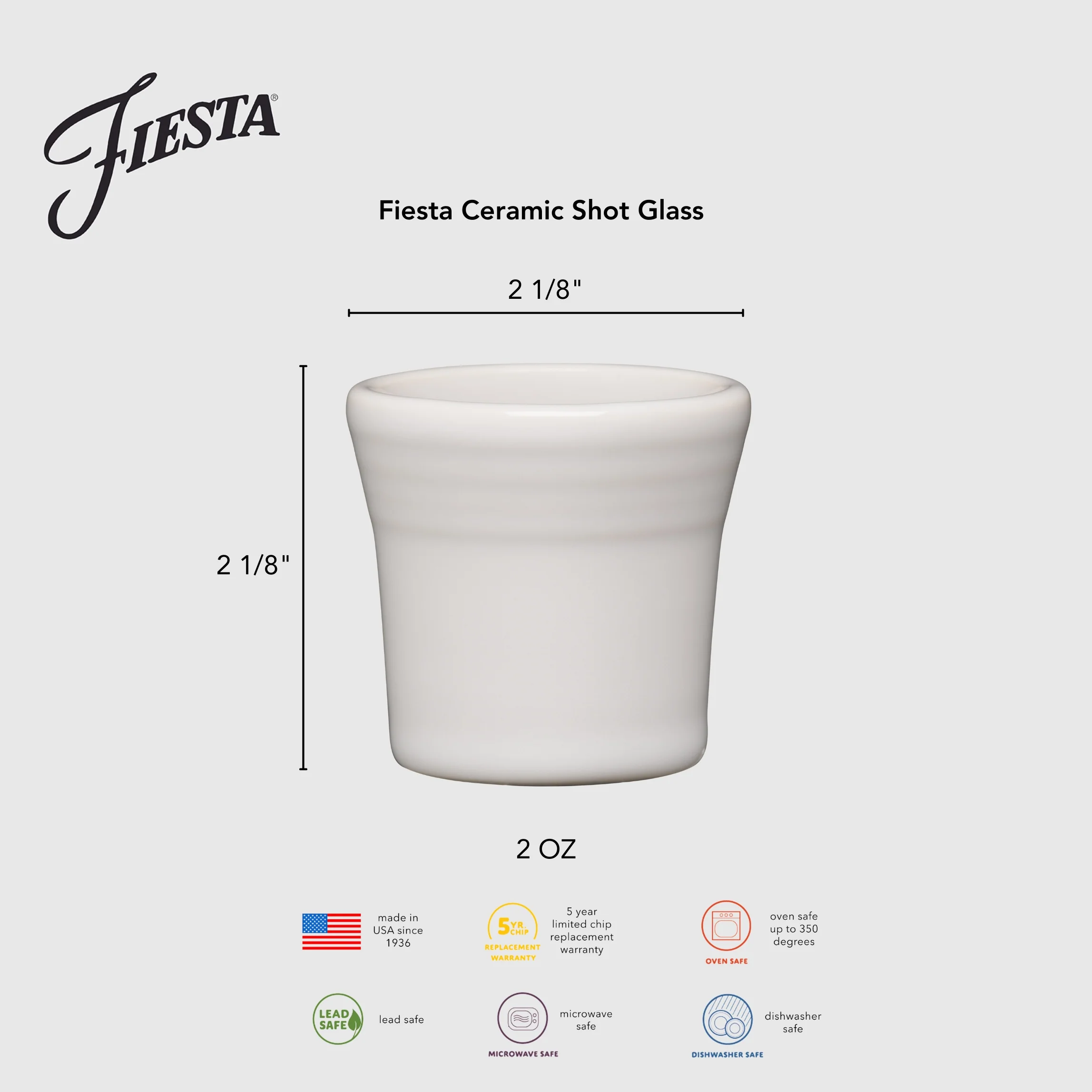 Lavender 1 1/2 OZ Ceramic Shot Glass - Image 3