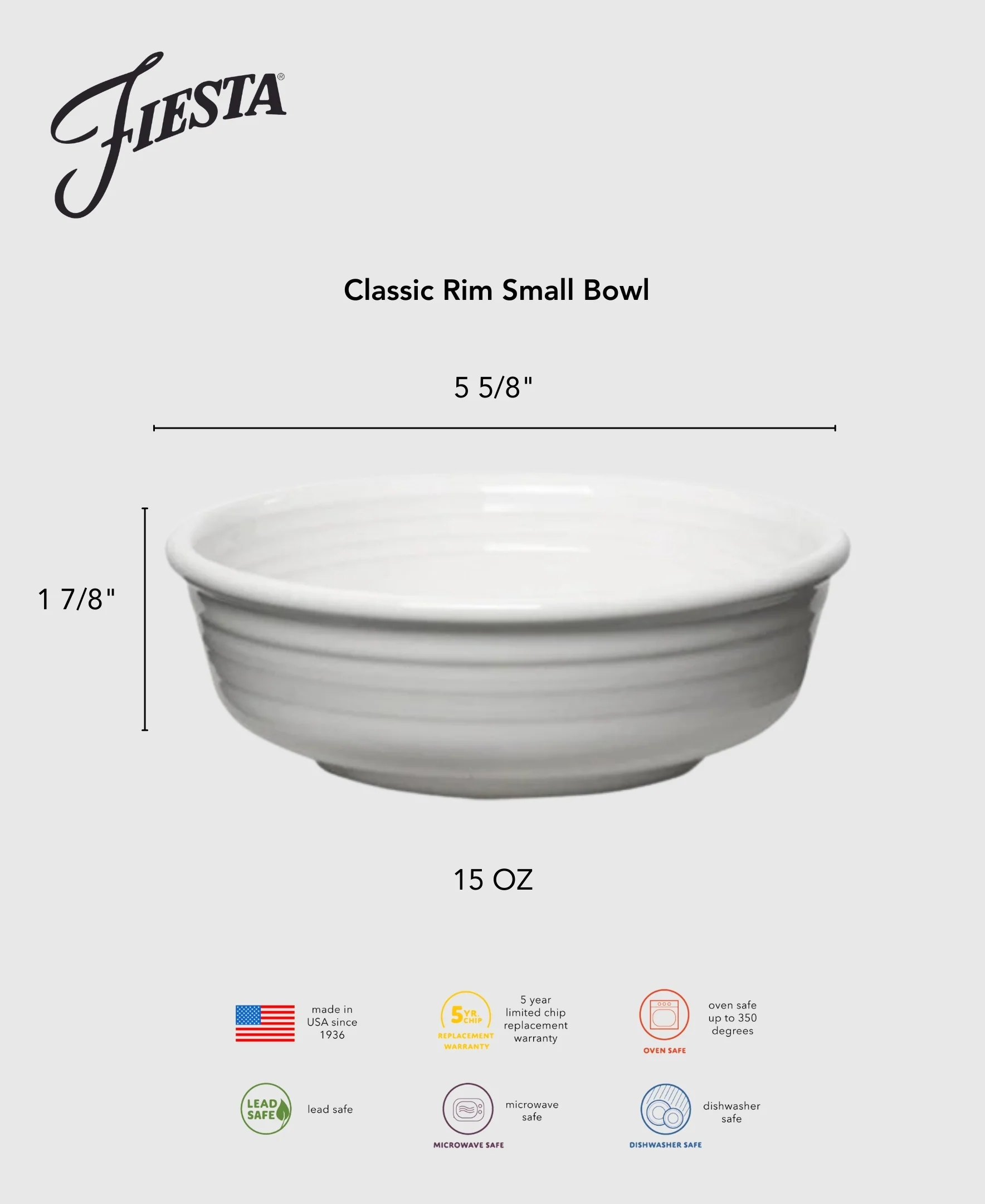 Lavender Classic Rim 5 5/8 Inch Small Bowl 15 OZ - Image 4