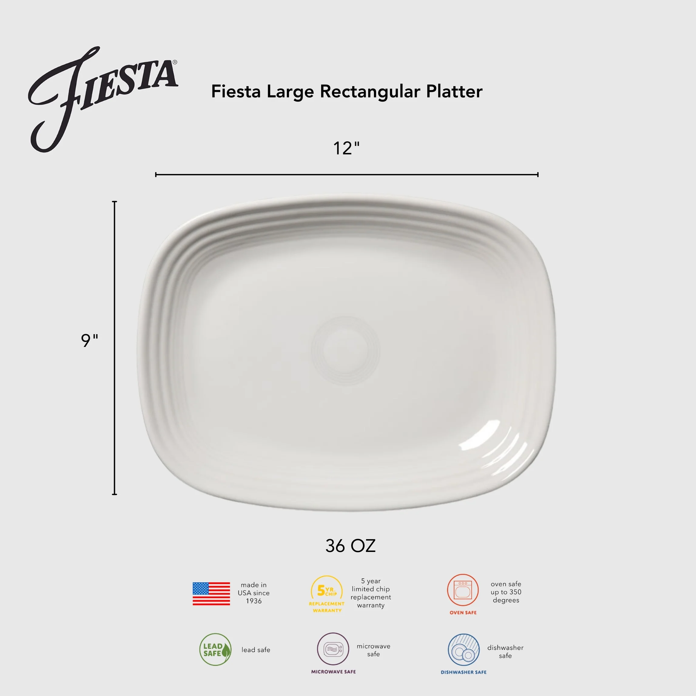 Lavender 12 Inch Large Rectangular Platter - Image 4