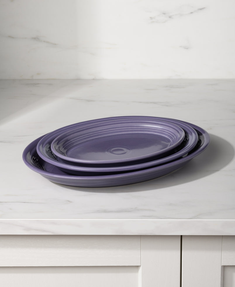 Lavender 13 5/8 Inch Large Oval Serving Platter - Image 2
