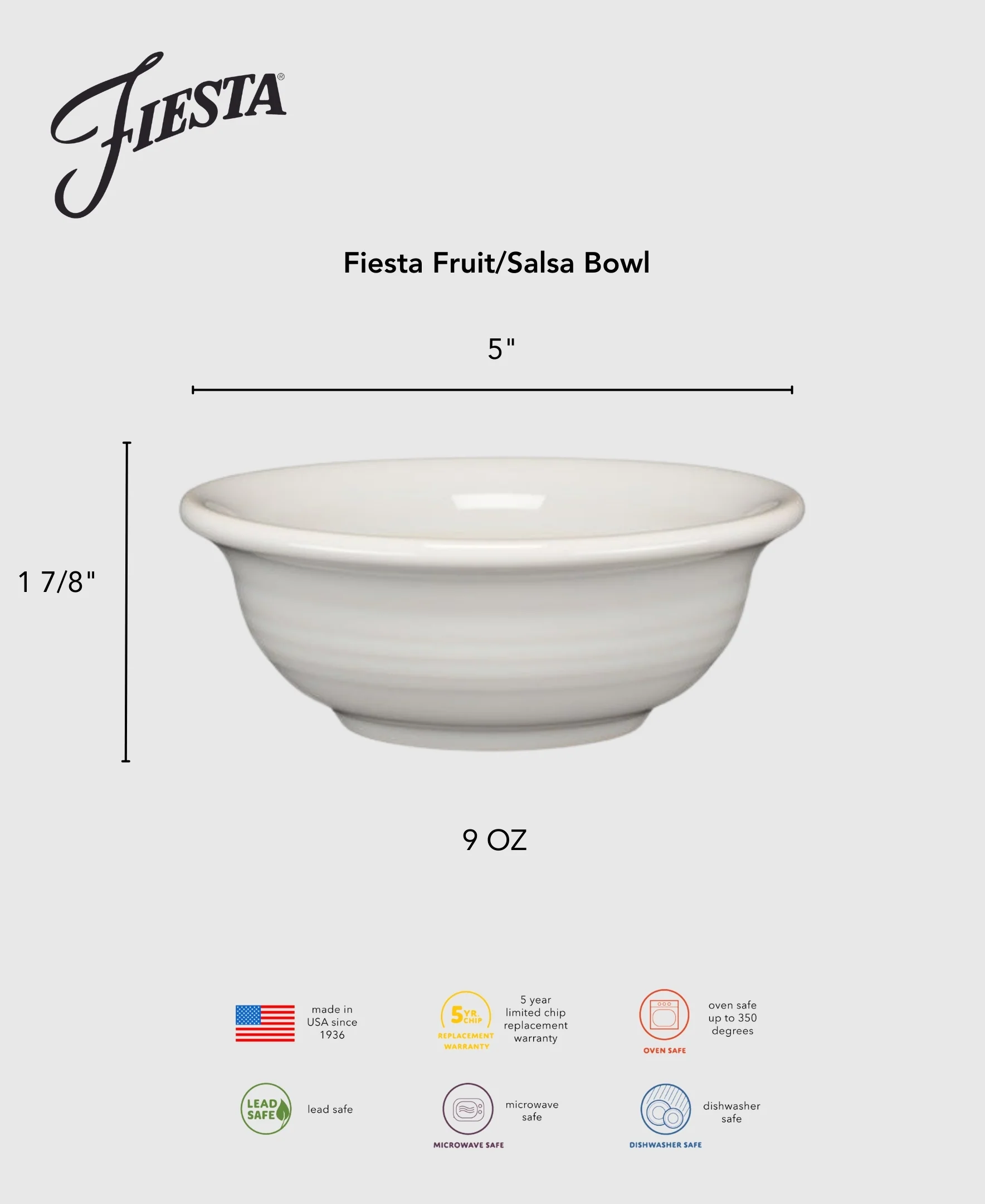 Lavender 5 Inch Fruit/Salsa Bowl 9 OZ - Image 3