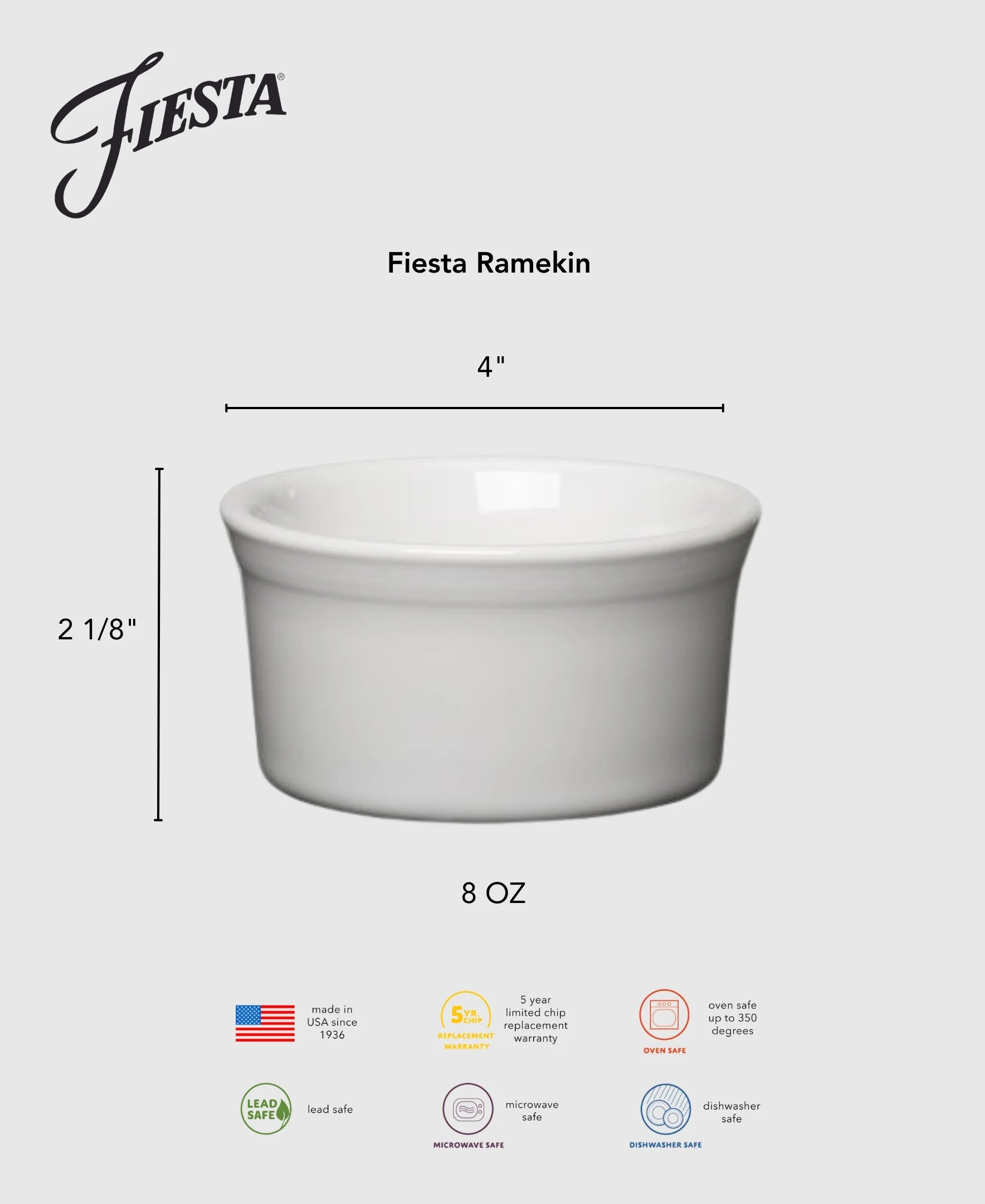 Lavender 8 OZ Ramekin 4 Inch - Image 3