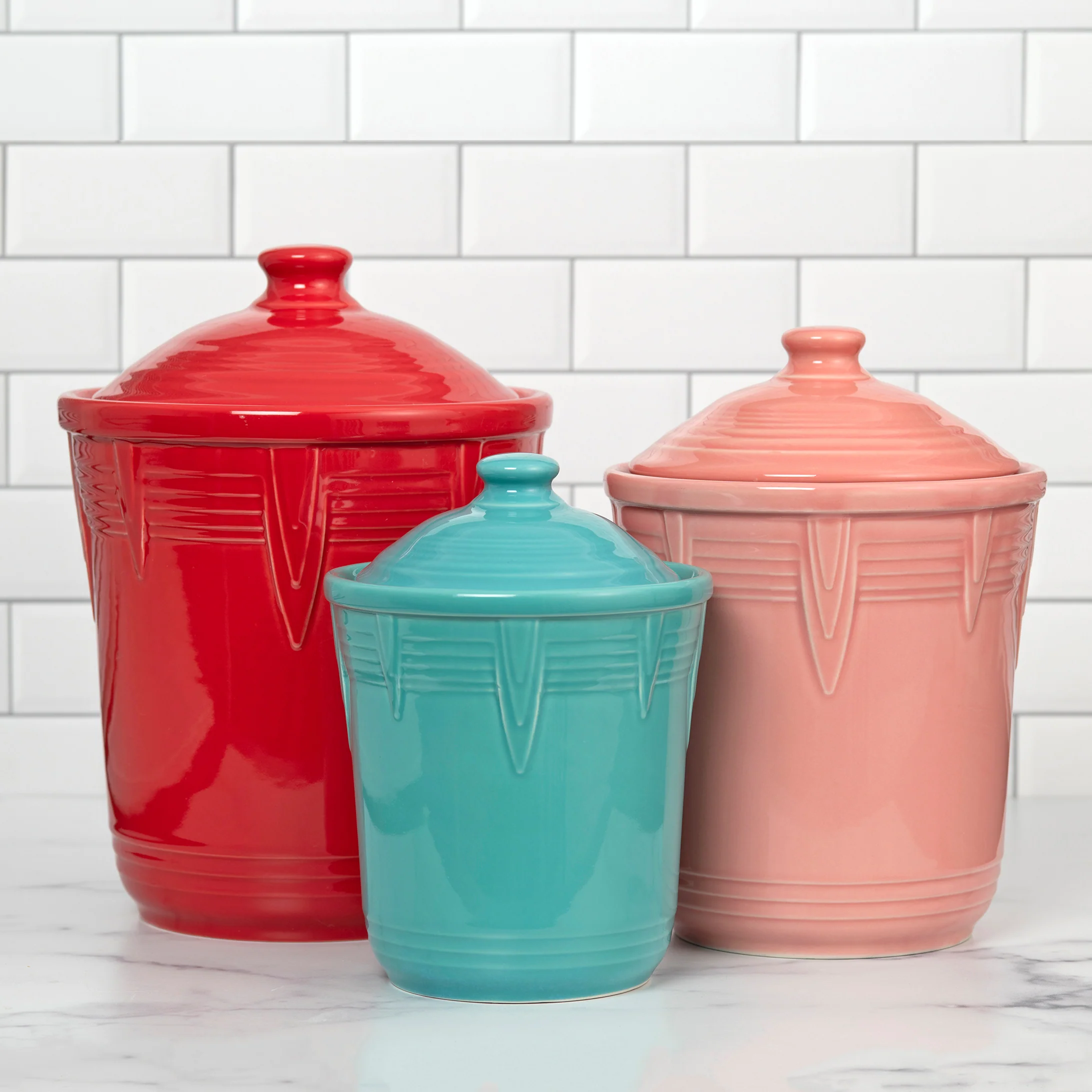 Retired Fiesta 2 Quart Medium Chevron Canister - Image 2