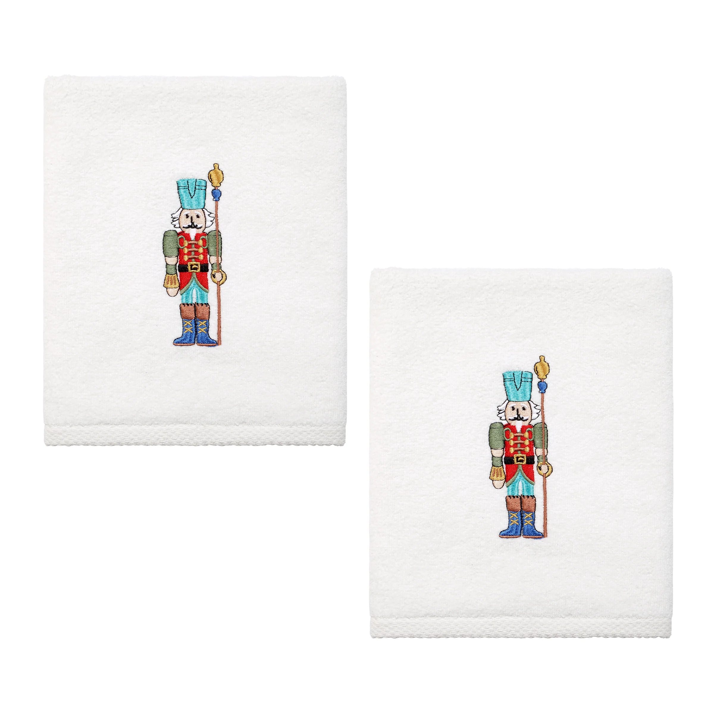 Nutcracker The Guardian Embroidered Hand Towel Set of 2 - Image 3