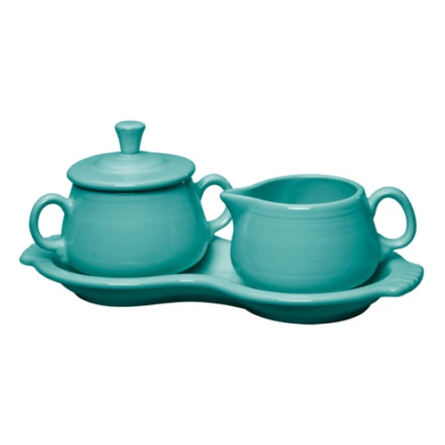 Retired 4-Piece Sugar Bowl and Creamer Set with Tray - Image 4