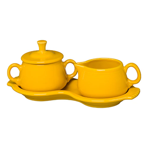 Retired 4-Piece Sugar Bowl and Creamer Set with Tray - Image 6