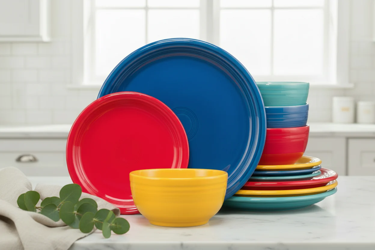Mixed Vibrant Bistro Coupe 12-Piece Dinnerware Set, Service for 4 - Image 3